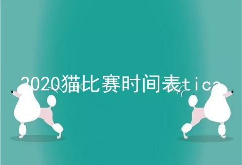 2020猫比赛时间表tica