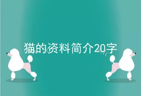 猫的资料简介20字