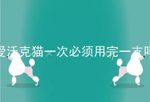 爱沃克猫一次必须用完一支吗