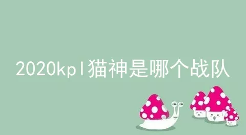 2020kpl猫神是哪个战队