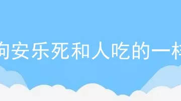 狗狗安乐死和人吃的一样吗