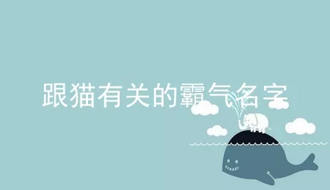 跟猫有关的霸气名字