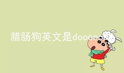 腊肠狗英文是doooooog