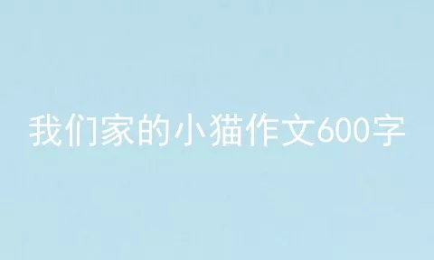 我们家的小猫作文600字