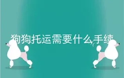 狗狗托运需要什么手续