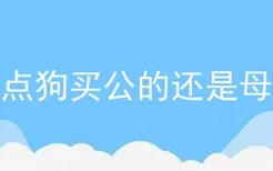 斑点狗买公的还是母的