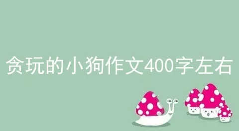 贪玩的小狗作文400字左右