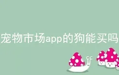 宠物市场app的狗能买吗