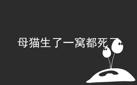 母猫生了一窝都死了