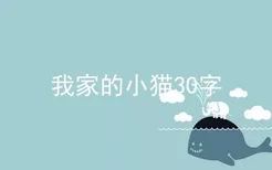 我家的小猫30字