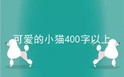 可爱的小猫400字以上