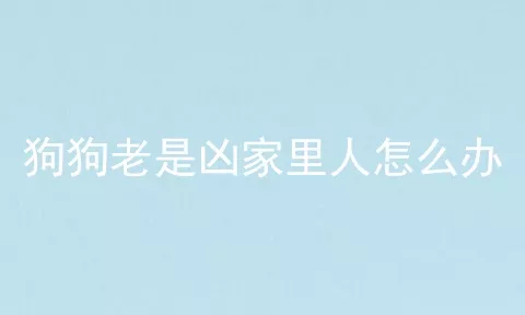 狗狗老是凶家里人怎么办