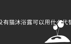 没有猫沐浴露可以用什么代替