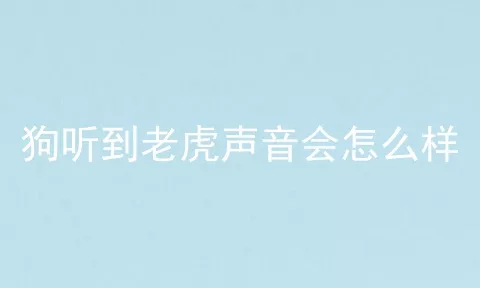 狗听到老虎声音会怎么样