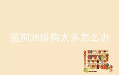 遛狗38级狗太多怎么办