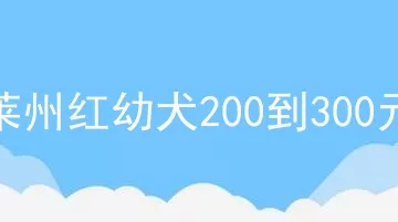 莱州红幼犬200到300元