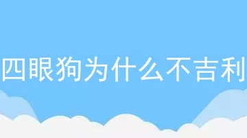 四眼狗为什么不吉利