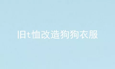 旧t恤改造狗狗衣服