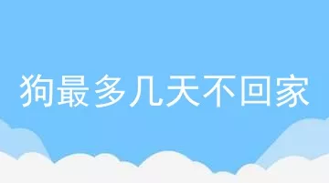 狗最多几天不回家