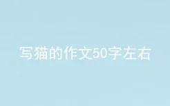 写猫的作文50字左右