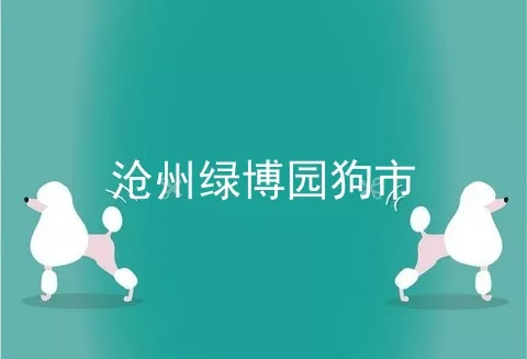 沧州绿博园狗市