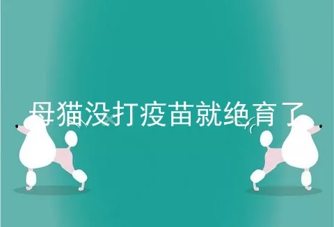 母猫没打疫苗就绝育了