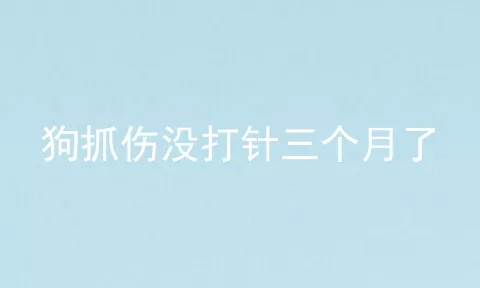 狗抓伤没打针三个月了