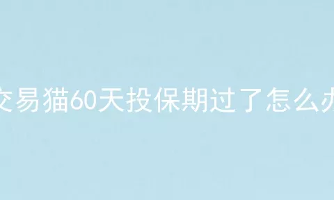 交易猫60天投保期过了怎么办