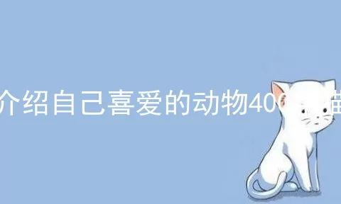 介绍自己喜爱的动物400字猫