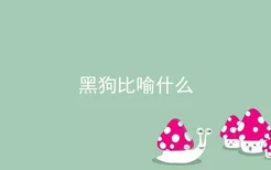 黑狗比喻什么