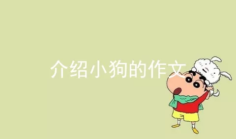 介绍小狗的作文