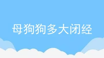 母狗狗多大闭经