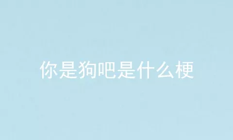 你是狗吧是什么梗