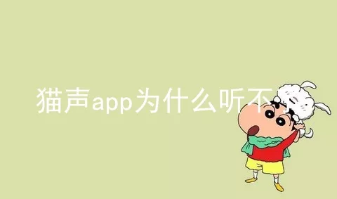 猫声app为什么听不了