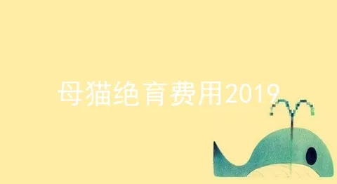 母猫绝育费用2019