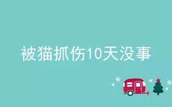 被猫抓伤10天没事