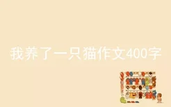 我养了一只猫作文400字