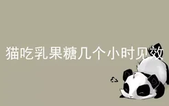 猫吃乳果糖几个小时见效