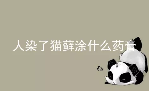 人染了猫藓涂什么药膏