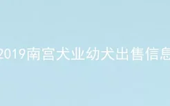 2019南宫犬业幼犬出售信息