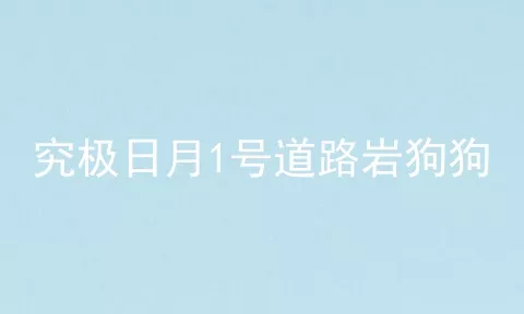 究极日月1号道路岩狗狗