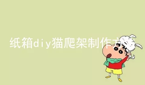 纸箱diy猫爬架制作方法