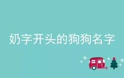 奶字开头的狗狗名字