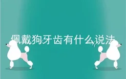 佩戴狗牙齿有什么说法